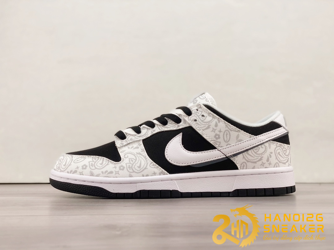 Giày Nike SB Dunk Low ESS Paisley White Black Like Auth