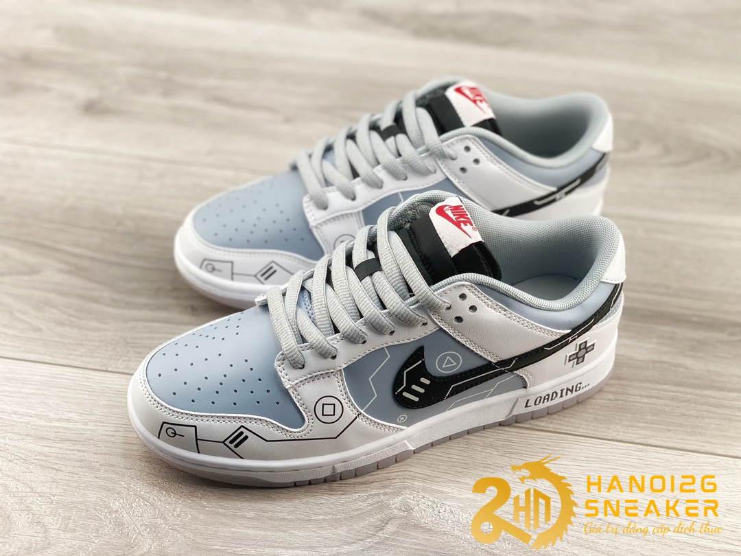 Giày Nike SB Dunk Low PS5 Grey White Cao Cấp (5)
