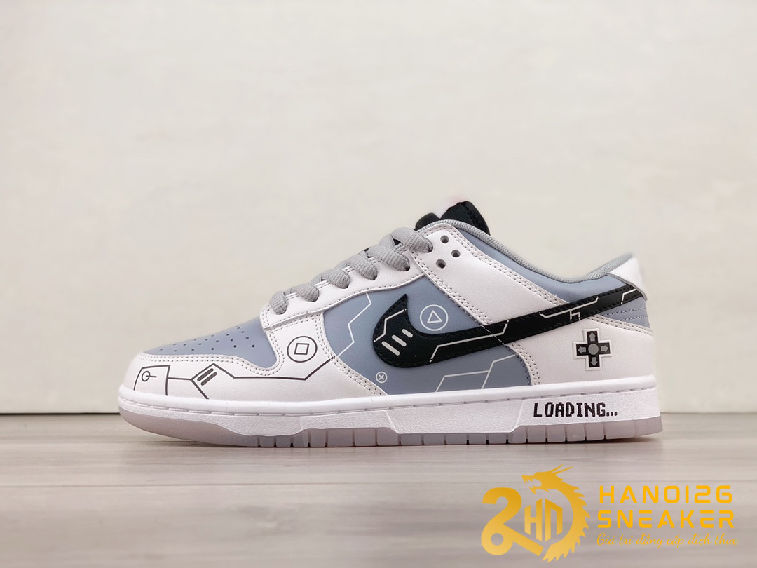 Giày Nike SB Dunk Low PS5 Grey White Cao Cấp