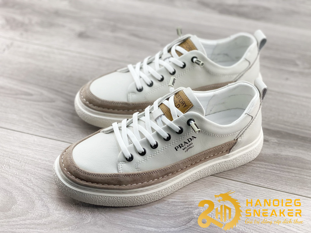 Giày Prada Milano Postory Child White Brown (4)