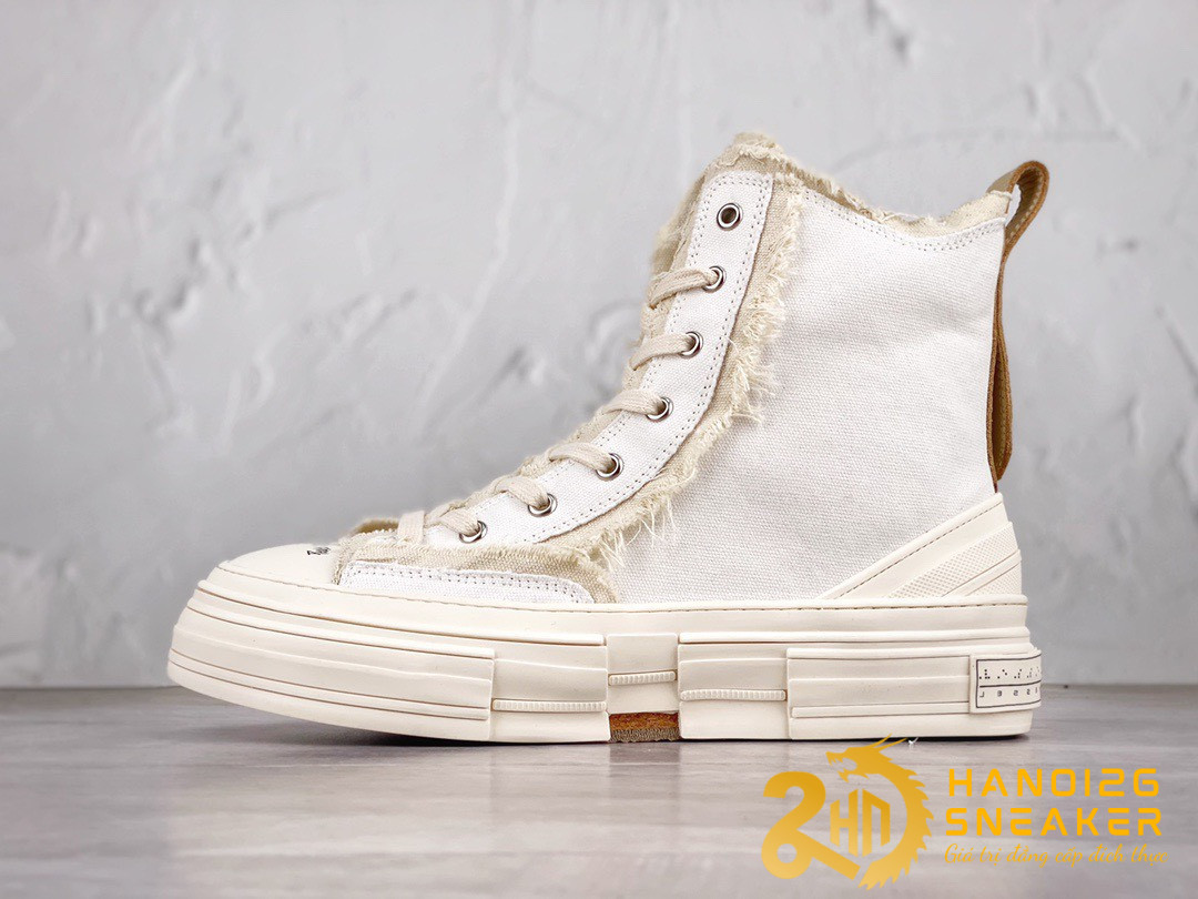 Giày Sneaker XVESSEL High Peace by Piece Trắng Full White