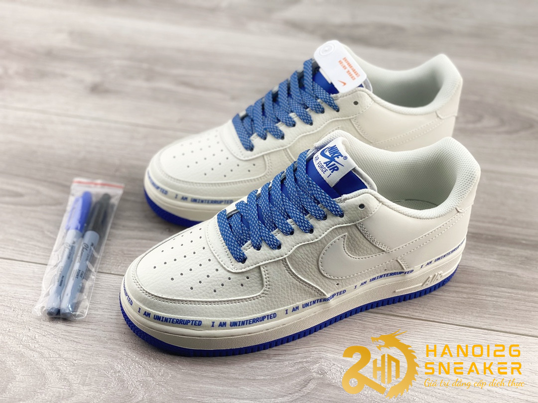 Giày Uninterrupted X Nike Air Force 1 07 Low Blue (8)