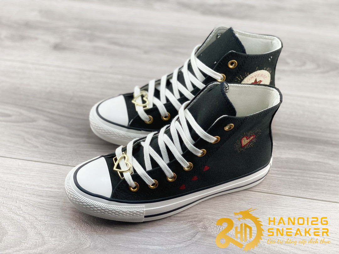 Bộ Sưu Tập Giày Converse Chuck Taylor All Star Hearts Valentines Day Black 2 (6)