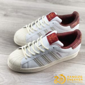 Giày Adidas Originals Superstar CNY White Grey Burgundy IF2577 (1)