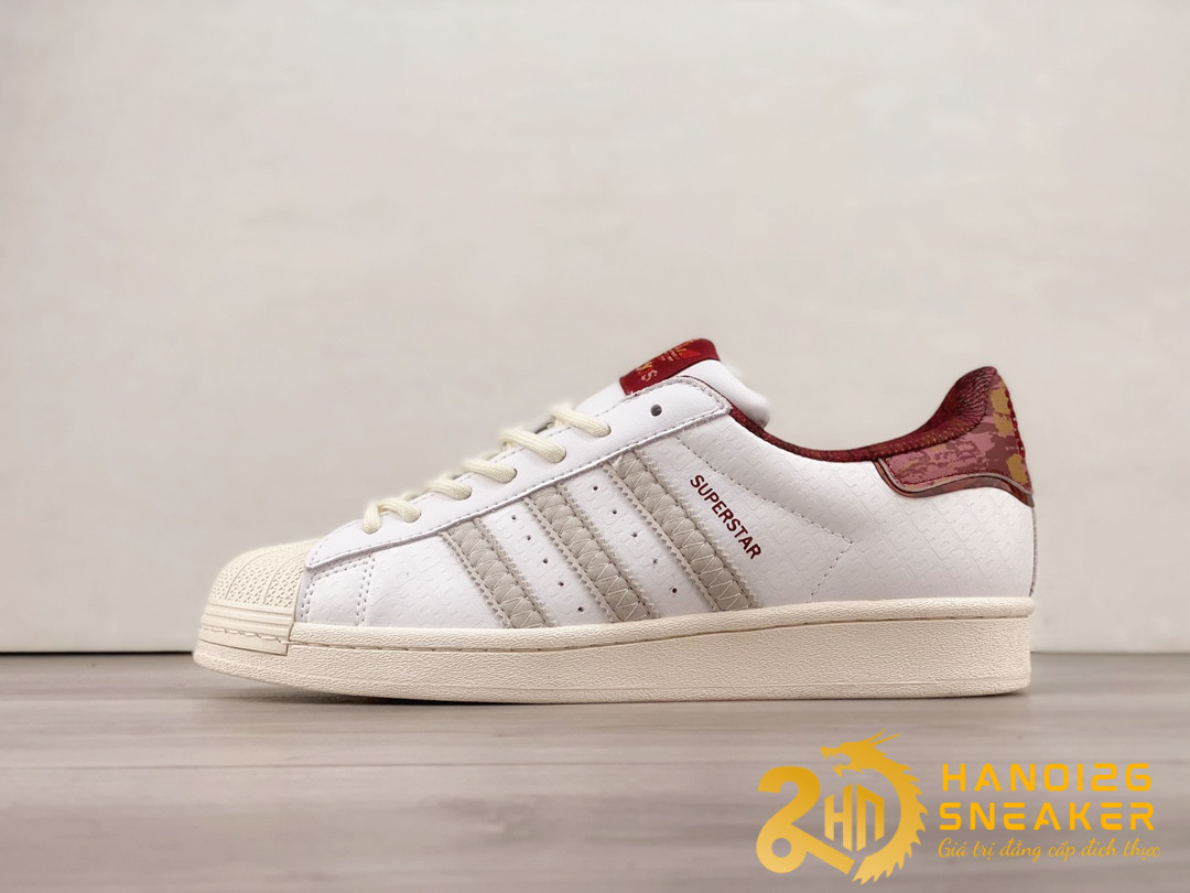 Giày Adidas Originals Superstar CNY White Grey Burgundy IF2577