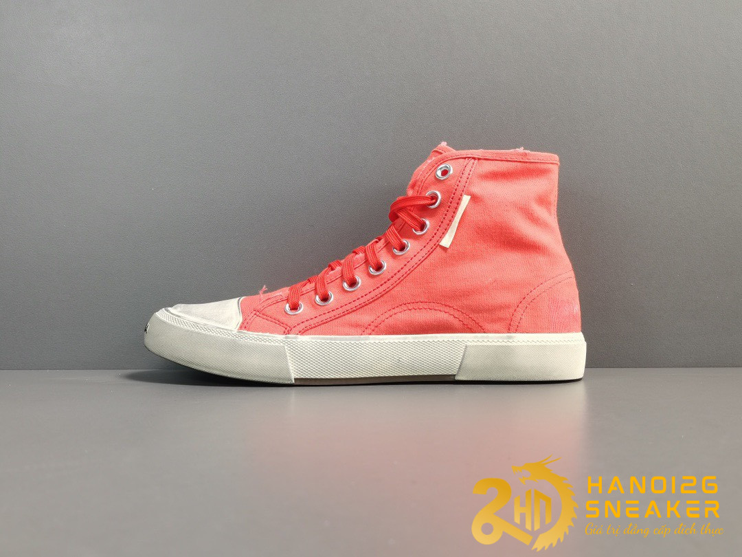 Giày Balenciaga cổ cao Paris High 'Destroyed - Red' LIKE AUTH