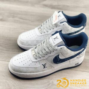 Giày LV X Nike Air Force 1 07 Low White Blue (1)