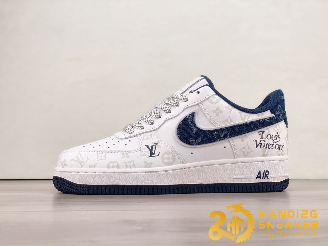 Giày LV X Nike Air Force 1 07 Low White Blue