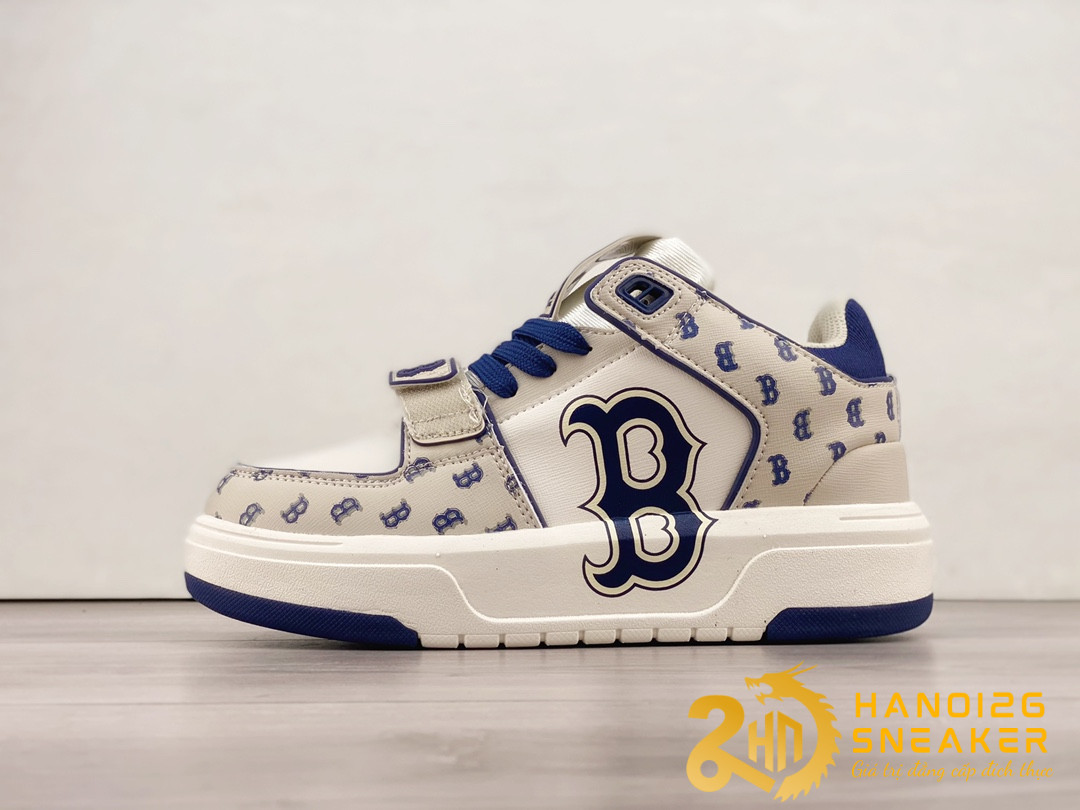 Giày MLB Chunky Liner Mid Classic Monogram Boston Red Sox LBeige