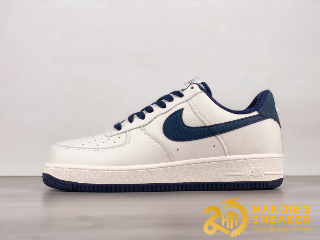 Giày Nike Air Force 1 07 Beige Dark Blue PA3035-068