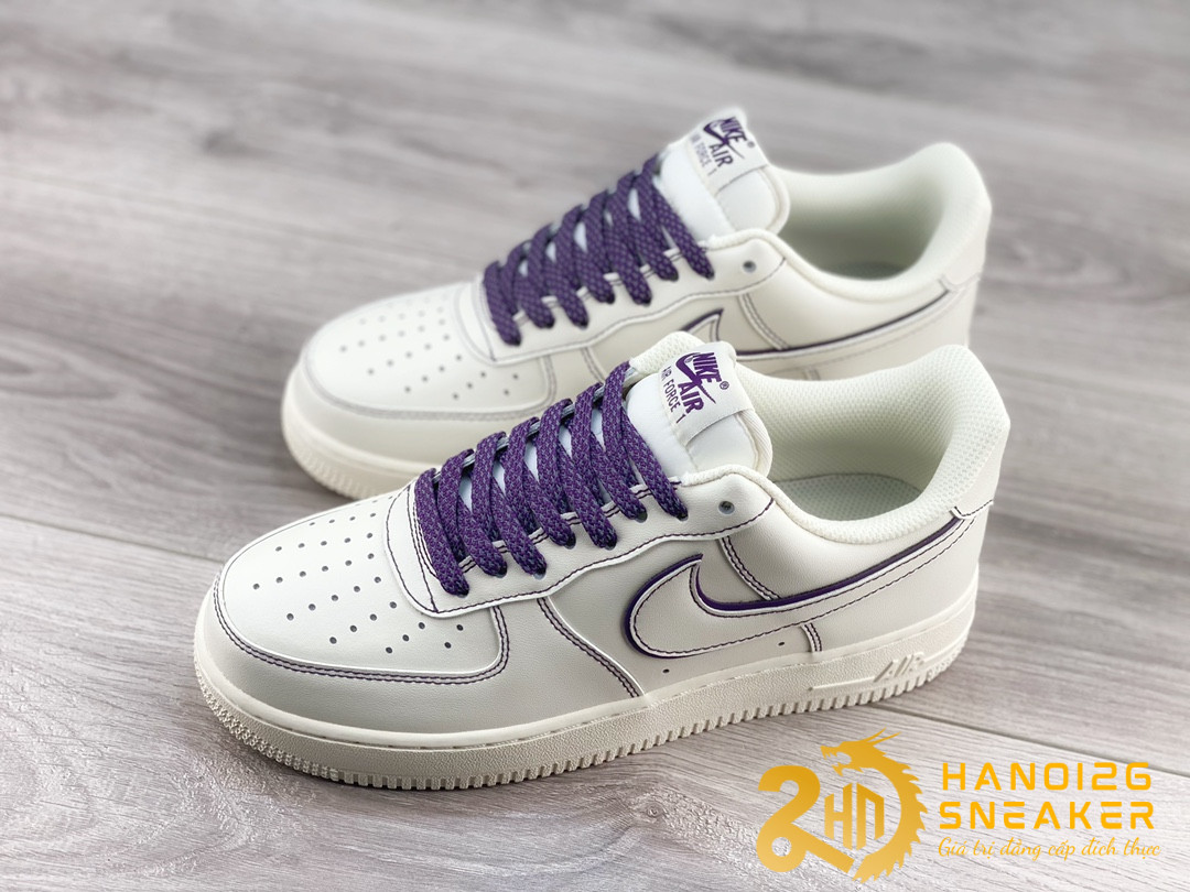 Giày Nike Air Force 1 07 Low 3M White Dark Purple (1)