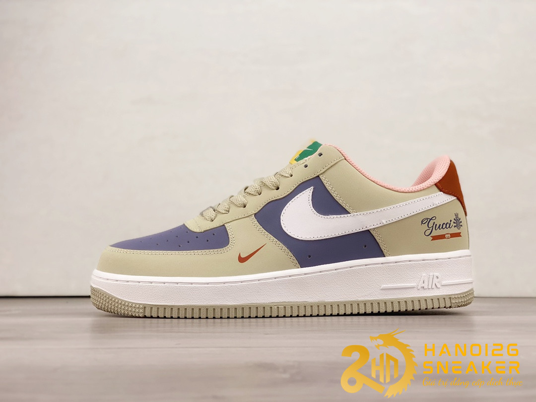 Giày Nike Air Force 1 07 Low Gucci Cream Blue Brown 315122-009