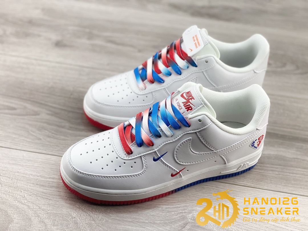 Giày Nike Air Force 1 07 Low NBA Red Blue (1)