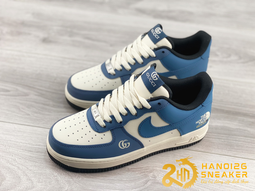Giày Nike Air Force 1 07 Low The North Face Gucci Blue (1)