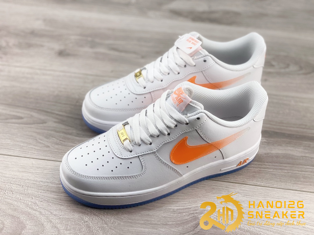 Giày Nike Air Force 1 07 Low White Orange Blue CO3363 362 (1)