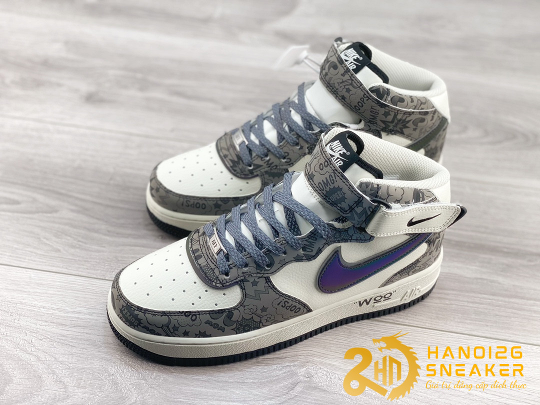 Giày Nike Air Force 1 07 Mid Hacker Browm Beige White (1)