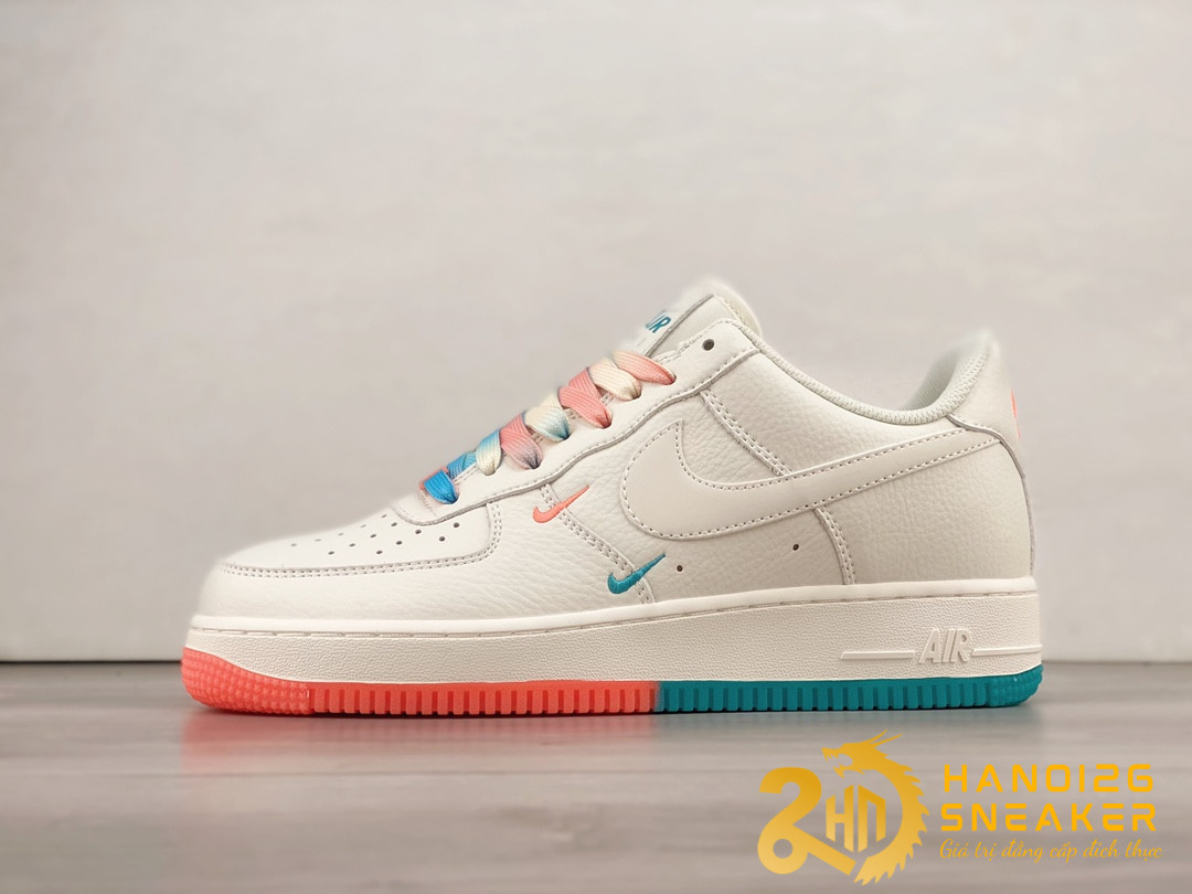 Giày Nike Air Force 1 07 SU19 Rice White Orange Blue CT1989-103