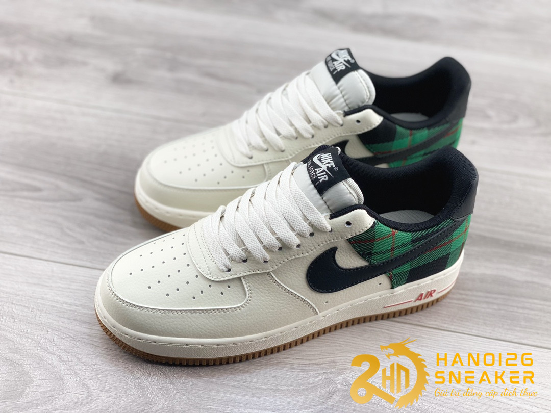 Giày Nike Air Force 1 Low 07 LX Plaid Pale Ivory Stadium Green (1)
