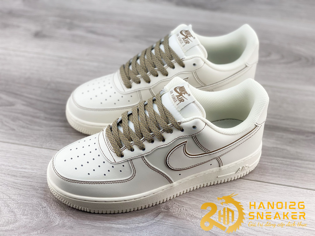 Giày Nike Air Force 1 Low 07 Leather Cream White Black (4)