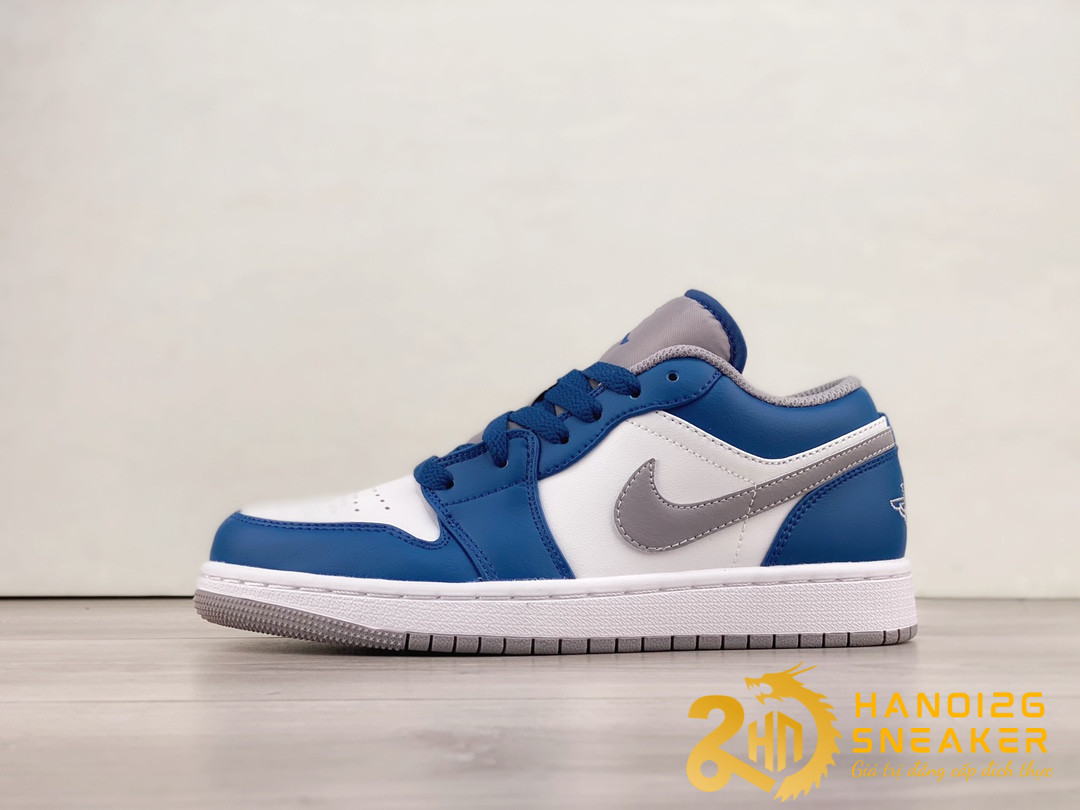 Giày Nike Air Jordan 1 Low GS True Blue Cement 553560-412