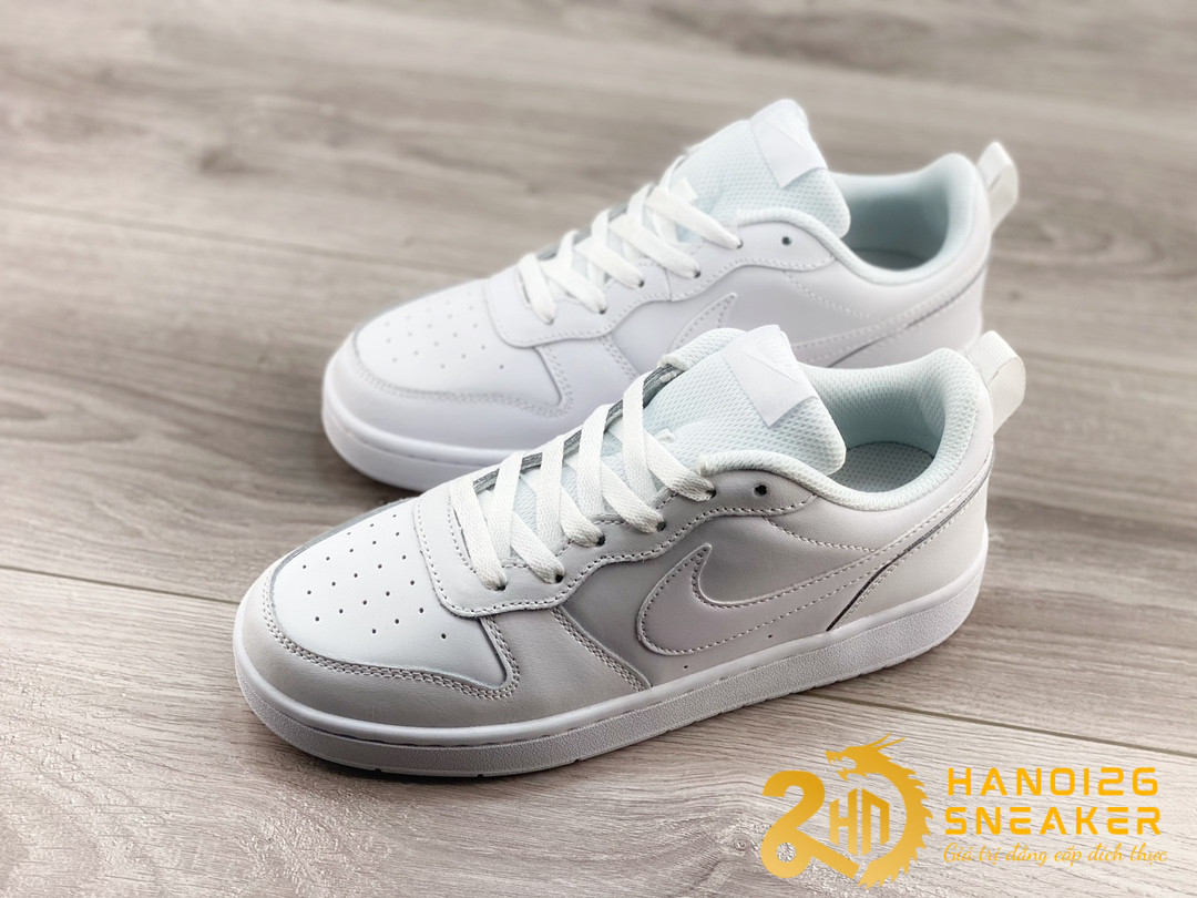 Giày Nike Court Borough Low 2 GS Triple White (1)