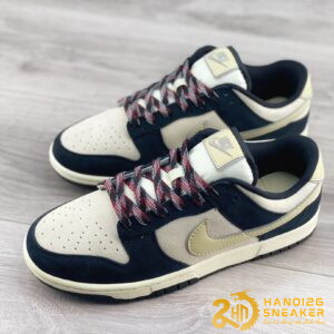 Giày Nike Dunk Low LX Black Suede Team Gold (1)