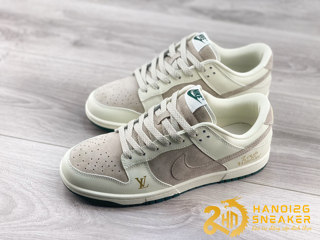 Giày Nike Dunk Low Louis Vuitton Grey Green (1)
