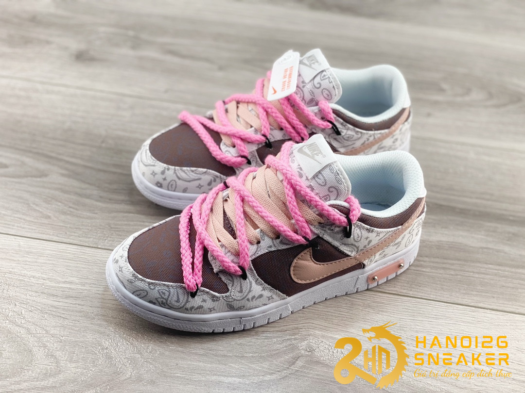 Giày Nike Dunk Low Pink White Paisley DJ9955 100 (1)