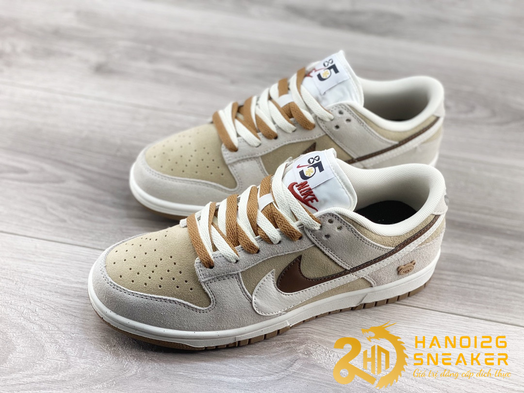 Giày Nike Dunk Low SE 85 Double Medium Curry Bear (1)