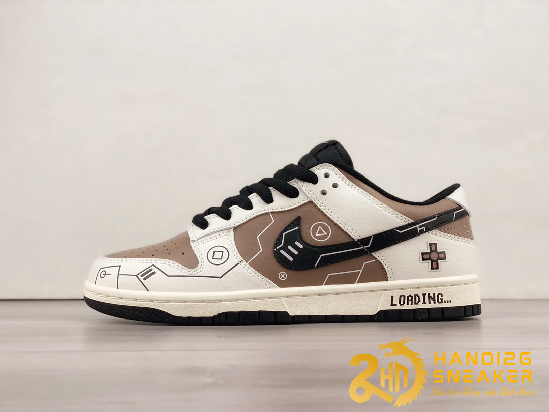 Giày Nike SB Dunk Low PS5 Brown White Cực Đẹp