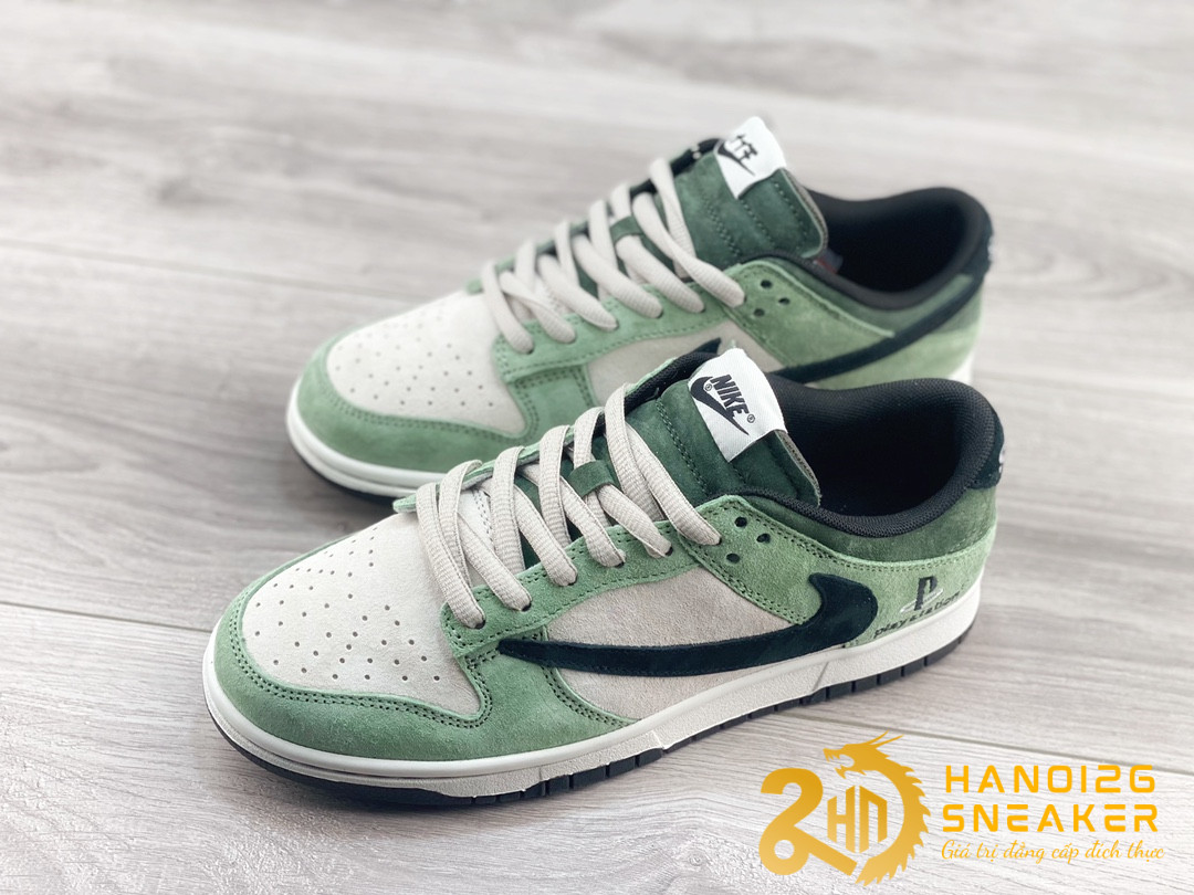 Giày Nike SB Dunk Low Playstatlon Green White Black (1)