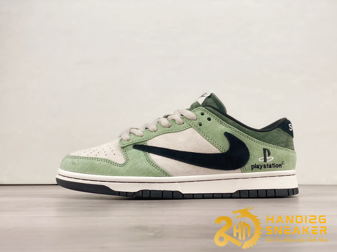 Giày Nike SB Dunk Low Playstatlon Green White Black