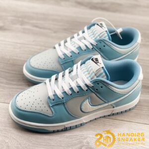 Giày Nike SB Dunk Low Retro Fleece Swoosh Worn Blue (1)
