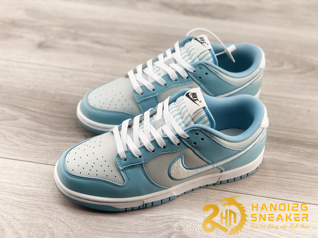 Giày Nike SB Dunk Low Retro Fleece Swoosh Worn Blue (1)