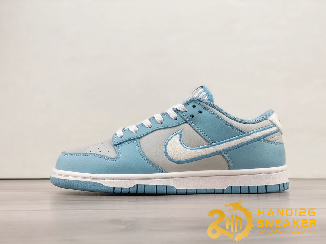 Giày Nike SB Dunk Low Retro Fleece Swoosh Worn Blue