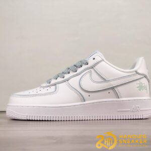 Giày Stussy x Nike Air Force 1 Low Ice Blue White