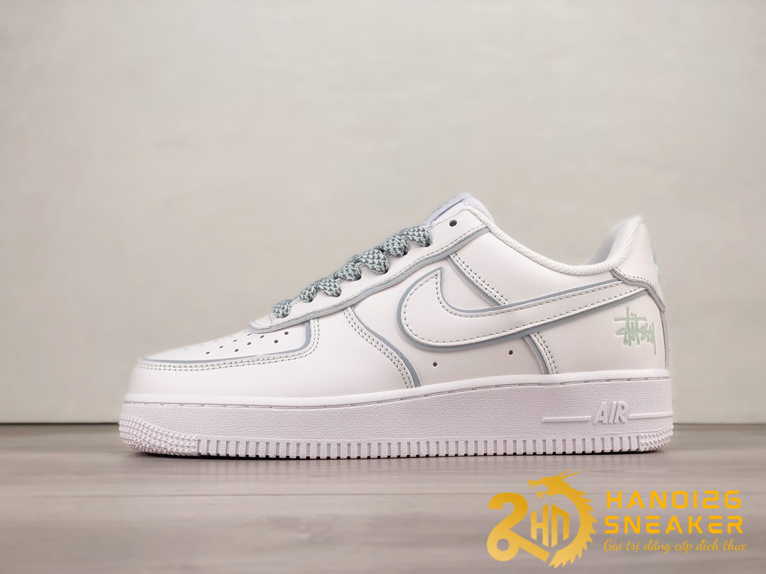 Giày Stussy x Nike Air Force 1 Low Ice Blue White