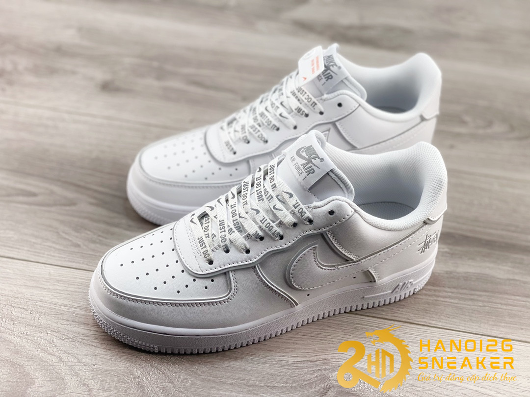 Giày Stussy X Nike Air Force 1 Low White BQ6246 019 (1)