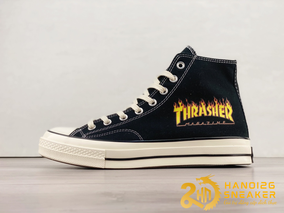 Giày THRASHER X CONVERSE Chuck 1970s Black Cực Đẹp