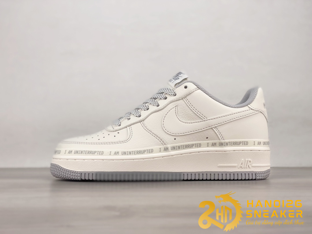 Giày Uninterrupted x Nike Air Forece 1 MORE THAN Rice White Grey