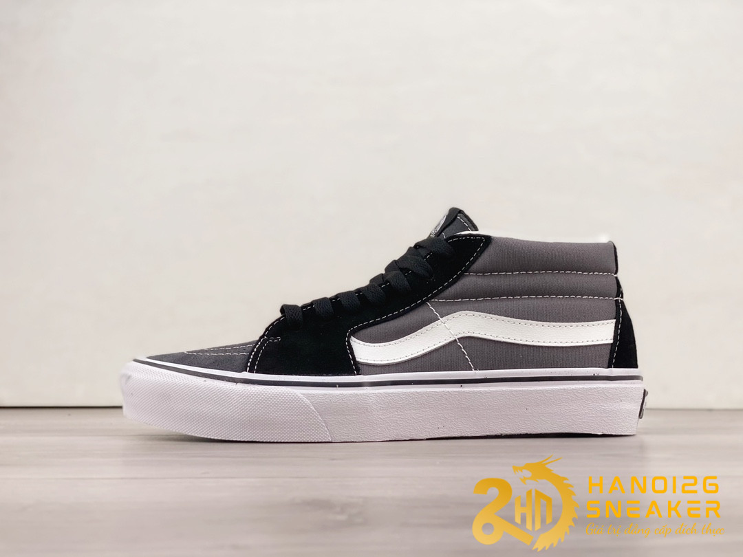 Giày Vans SK8 Mid Reissue Black White Grey