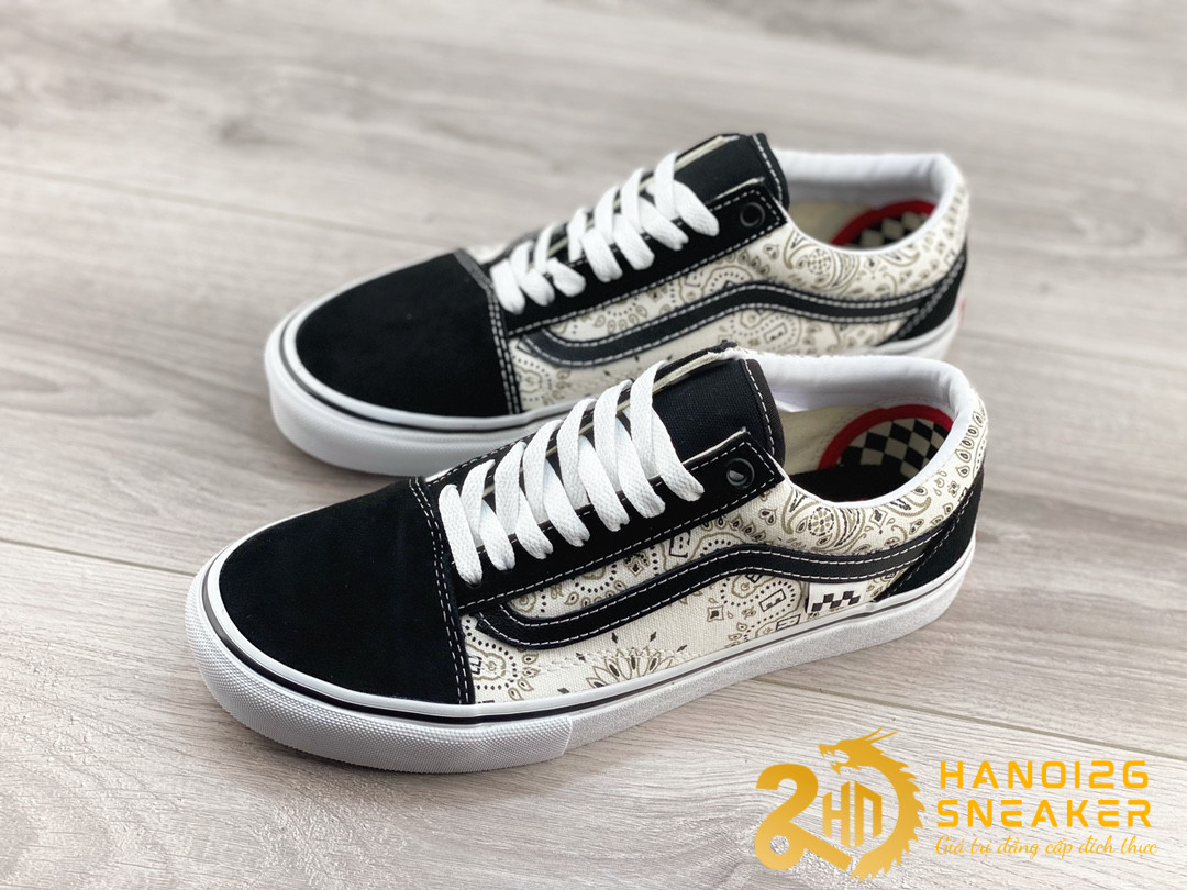 Giày Vans X Baker Skate Old Skool Black White (1)