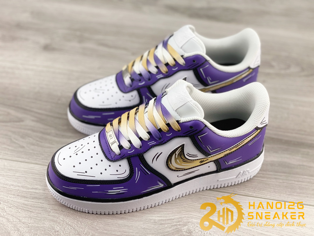 Giày Nike Air Force 1 07 Low Purple Gole White (1)