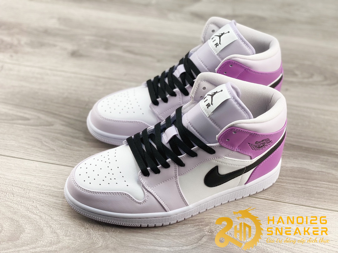 Giày Nike Air Jordan 1 Mid GS Barely Grape DQ8423 501 (1)