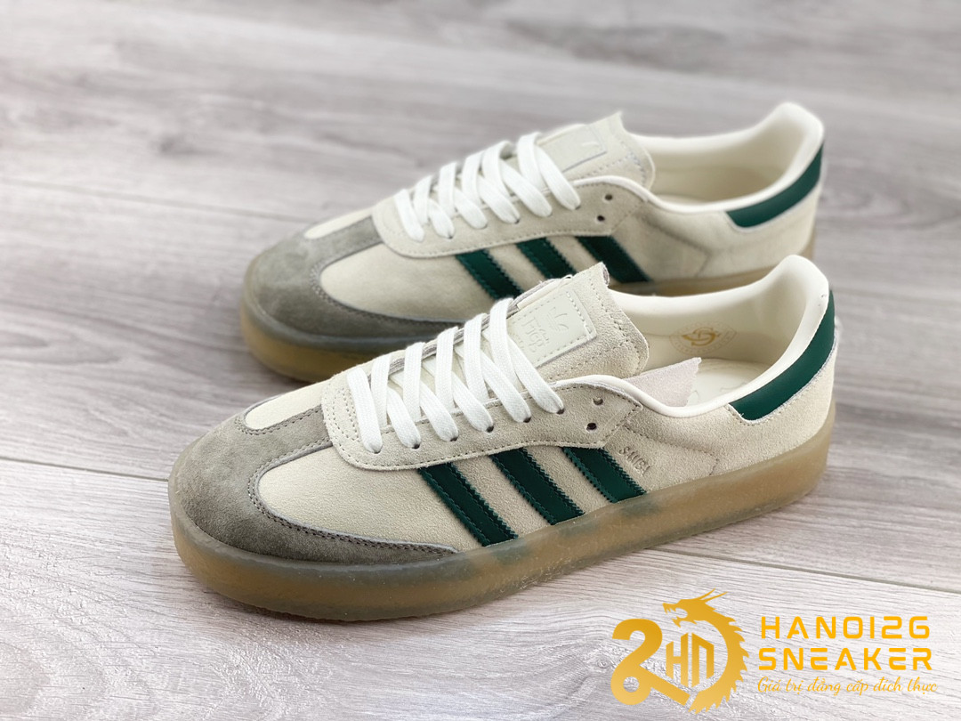 Giày Adidas Clarks 8th Street Samba White Green (1)