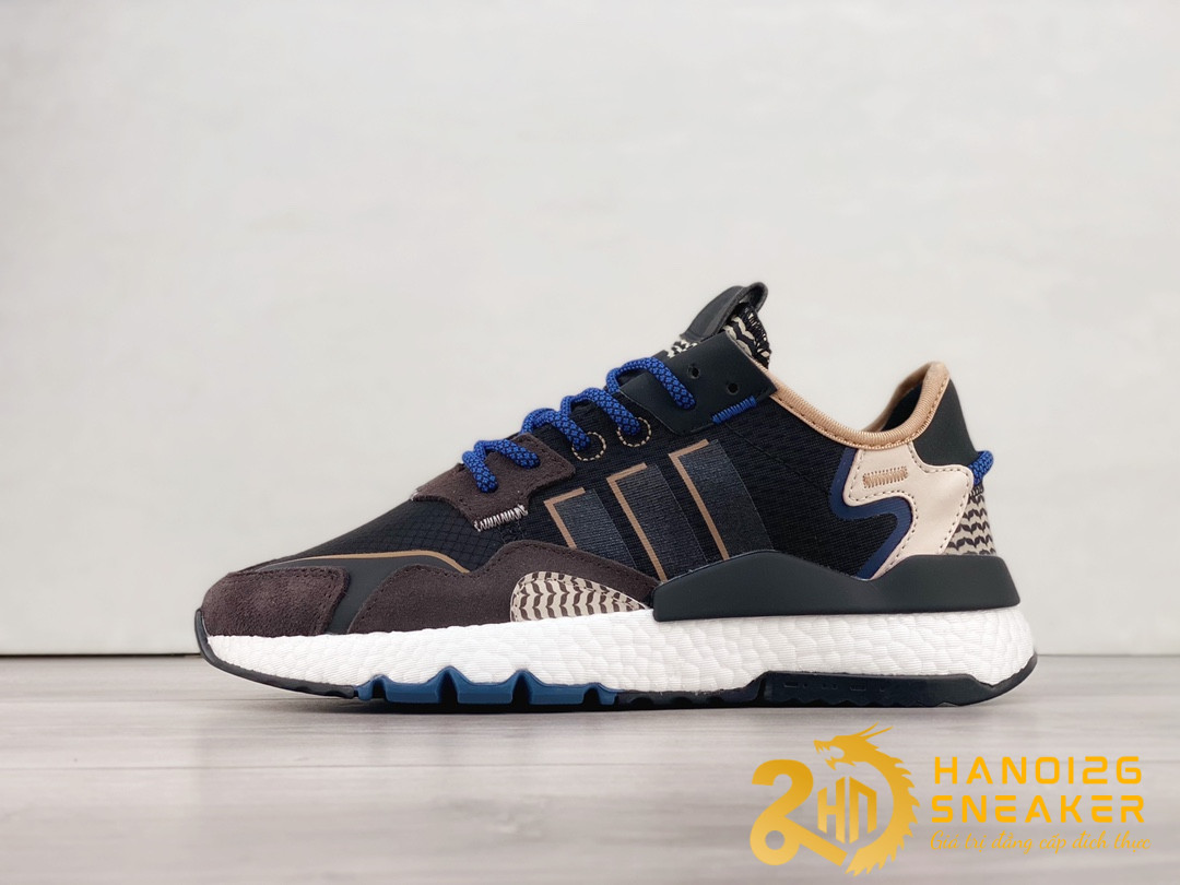 Giày Adidas Nite Jogger Boost Brown Dark Blue