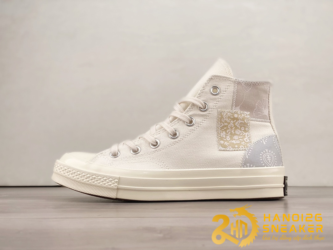 Giày Converse Chuck 70 Denim Patchwork Cream