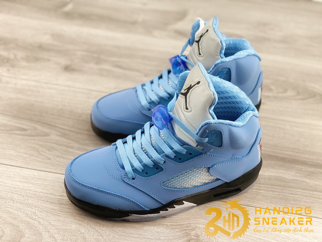 Giày Jordan 5 Retro UNC University Blue (1)