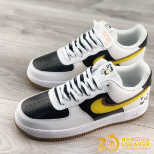 Giày Nike AF1 07 Panda Black University Gold (1)