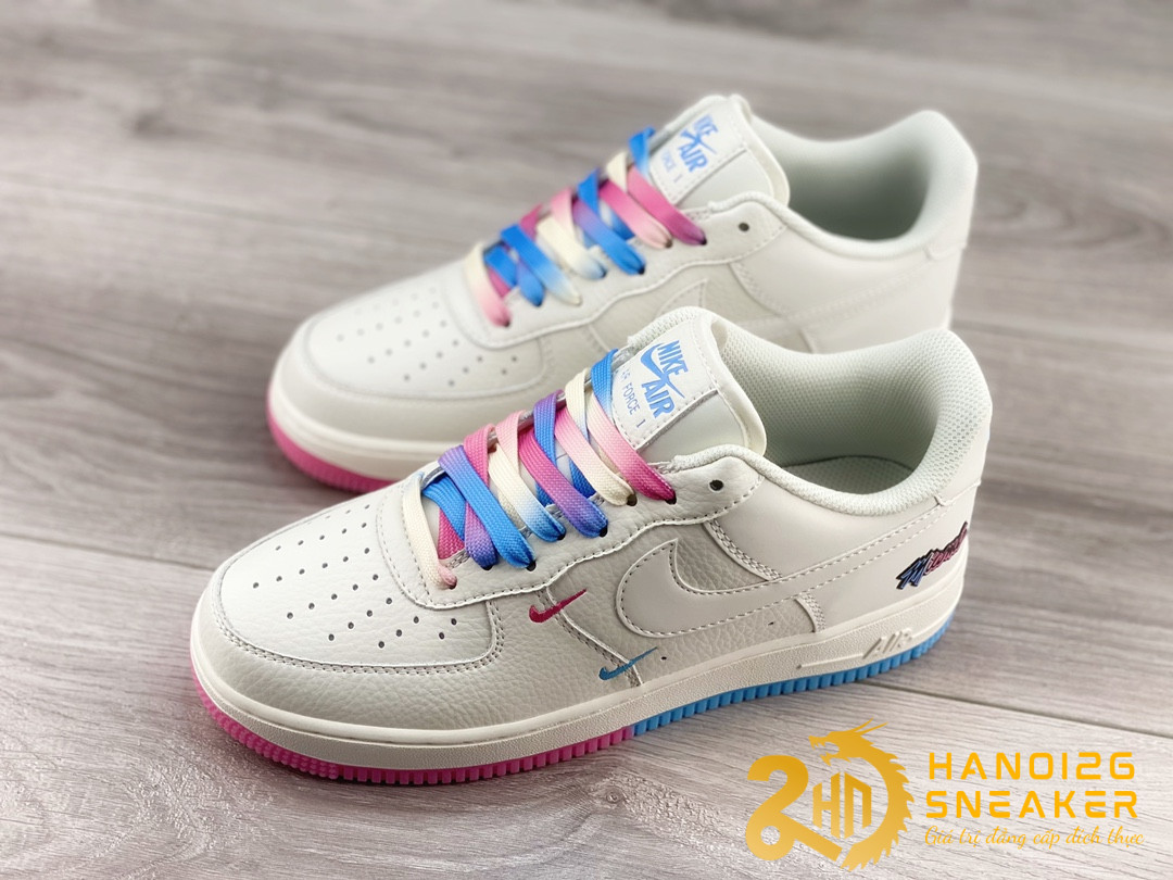 Giày Nike AF1 07 Sail Pink Blue Miami (1)